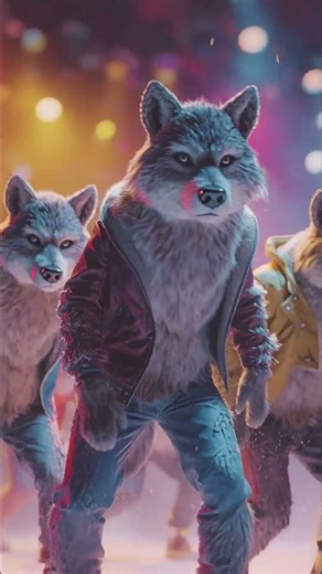 Wolves Dance! #funny #dancer #viralshorts #viral #shorts #shortvideo #wolf