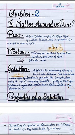 Is matter around us pure?💗✨ | Class 9th chemistry 💛 chapter 2 | Handwritten notes with pdf | #notes