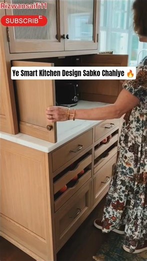 Small Kitchen Big Storage Idea 🔥 | Smart Kitchen Design #shorts #kitchendesign