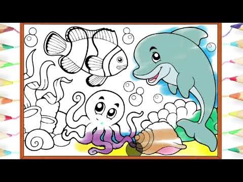 Draw and Color Dolphins Easily 🐬