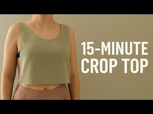 ✂️ DIY Crop Top in 15 Minutes | No Pattern Sewing Tutorial