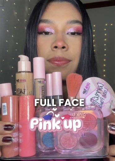 Full Face Makeup Tutorial Using Pink Up Cosmetics