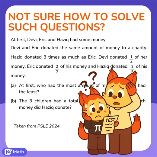 KooBits on Instagram: "🤔 Worried your child isn’t practising enough exam-style questions? Practice exam-style questions daily, learn new heuristics, and build confidence with the revamped Daily Challenge. 👉 Tap the link in bio to try Math Premium today! #KooBits #Math #KooBitsMath #DailyChallenge #PrimaryMath #DifficultQuestions #SchoolStruggles #MathMadeEasy #ExamPrep #ConfidentKids #WordProblems #PSLE"
