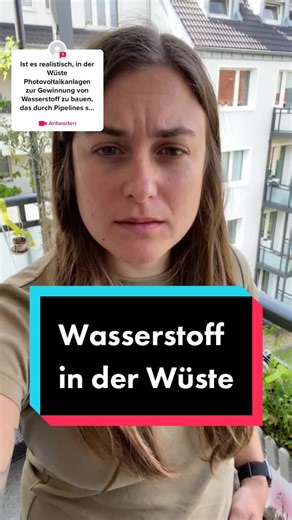 #antwort auf @ggrabo14 Können und sollten wir mit Photovoltaikanlagen in der Wüste Wasserstoff herstellen und diesen dann in Europa nutzen? Diese Frage beantwortet uns heute Arjuna Nebel, Professor für Simulation von Energiesystemen. #energiewende #wasserstoff #photovoltaik #energieabhängigkeit #desertec
