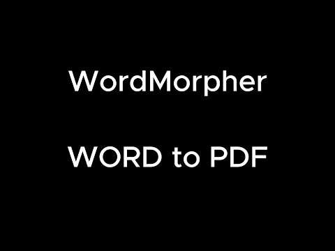 🔴 iPeeWell - WordMorpher Tutorial 4: Convert Word Documents to PDF