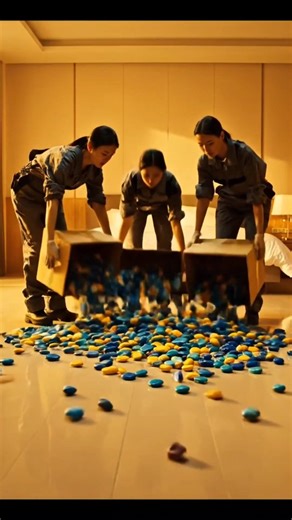 Luxury Epoxy Stone Floor 😍 Blue & Yellow Glass Effect Transformation! #epoxyfloor #epoxy #resinfloor