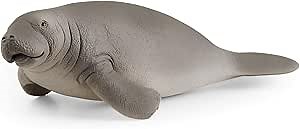 Schleich Wild Life Realistic Manatee Figurine - Authentic and Highly Detailed Animal Toy, Durable for Education and Fun Play, Perfect for Boys and Girls, Ages 3+