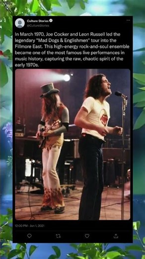 When Two Legends Took Over Fillmore East 🎤🔥 #JoeCocker #LeonRussell #1970