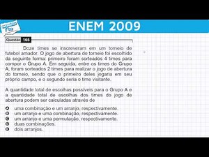 ENEM 2009 Mathematics #30 - Concept of Combination and Arrangement (with trick)