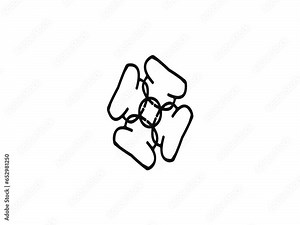 Cross rotation animation. Cross animation element for banner. Cross animation element for video frame Ornament rotation animation.