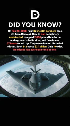 B-2 Bombers Flew 37 Hours From Missouri to Iran Nonstop and Back #military #shorts