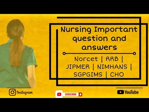 Mcq.no.1- 5 | Nursing MCQ'S |RRB | Norcet | AIIMS | JIPMER