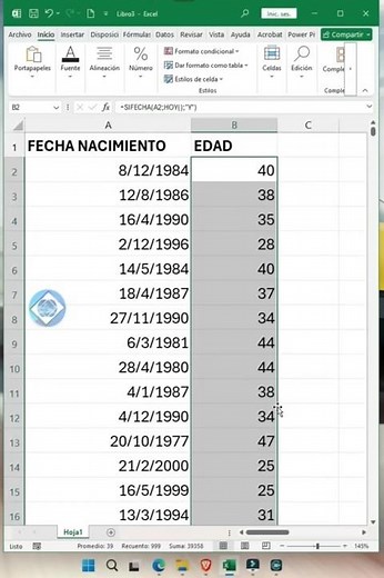 INCREDIBLE TRICK to Calculate Age in Excel in Seconds! ✅ #excel