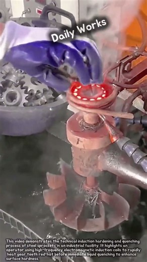 High Frequency Induction Hardening Process for Industrial Steel Sprocket Gears