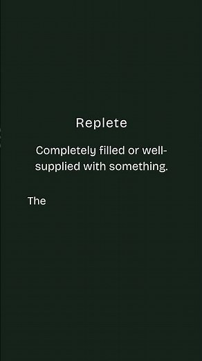 Replete? 🤔 Don't Say "Full Of"! #VocabularyBoost #LearnEnglish