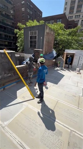 Huge 2,000 sf Kemper System roofing job going on in Manhattan.