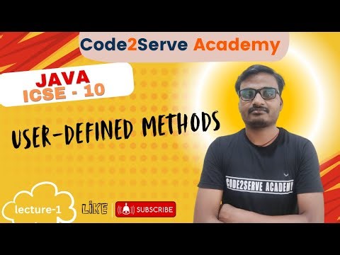 User Defined Methods || Chapter 3 || Lecture 1 || ICSE 10 || Ram Sir