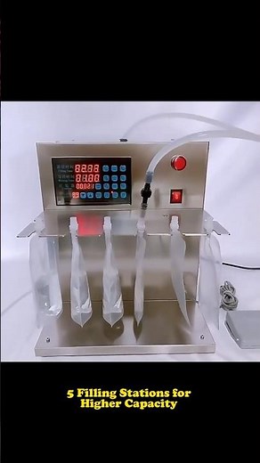 Small Tabletop Fruit Juice Pouch Filling Machine Semi Automatic Spout Pouch Filler Capper