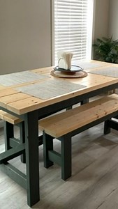 7.8K views · 296 reactions | Tap for plans #anawhite_beginnerfarmtable_plans Just takes a drill, a saw and a couple of hours to build this easy farmhouse table - Google “Ana White Beginner Farm Table” for the free plans. #anawhite | Ana-White.com | Facebook