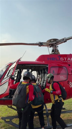 A Thrilling Helicopter Parachuting Project