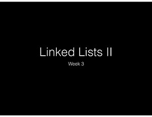 Linked Lists 2