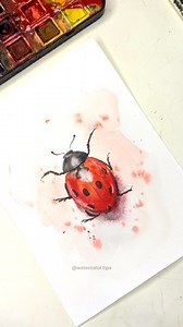 By popular demand! ❤️🐞 This adorable little ladybug watercolor tutorial is for one of my amazing followers who asked for it! Watch how quickly we bring this cute critter to life with just a few simple strokes. It's easier than you think! What other little creatures would you love to see me paint next? Drop your ideas in the comments! 👇 Want to dive deeper into watercolor and learn more fun techniques? Click the link in my bio to explore my resources! 🖌️✨ #WatercolorLadybug #watercolor #painti