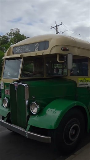 1952 AEC Regal ex M&MTB bus leaving Newport station