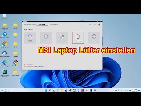 Adjusting the MSI laptop fan - How to control and regulate the laptop fan