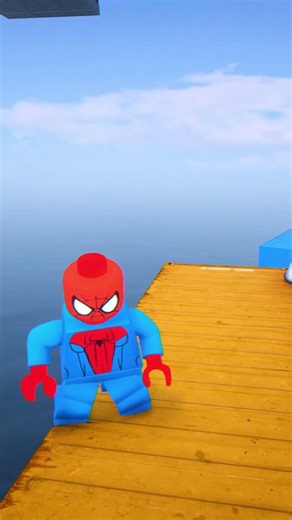 lego spiderman vs ghost ragdoll #gta