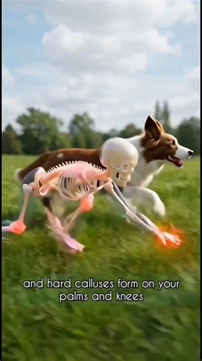 A human raised by dogs… this actually happened #skeleton #shorts #educational #irl #science