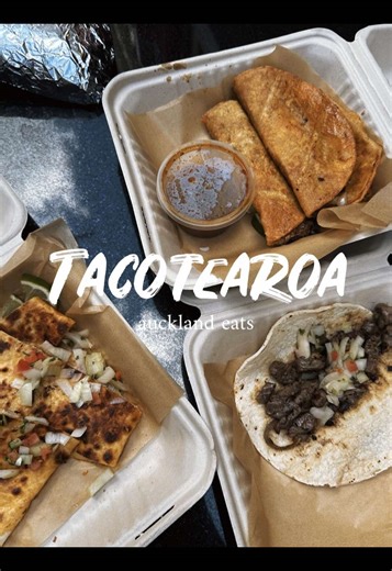 @Tacotearoa is a must try if you’re looking for a new Mexican spot!! I didn’t film too much of the food because once I started eating, I couldn’t stop 🤣 they’re only open Monday-Friday! #aucklandeats #tacos #mexicanfood #foodtiktok #foodvlog