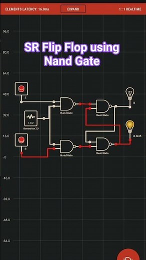 SR Flip Flop using Nand Gates #electronicsforbeginners #electronic #arduino
