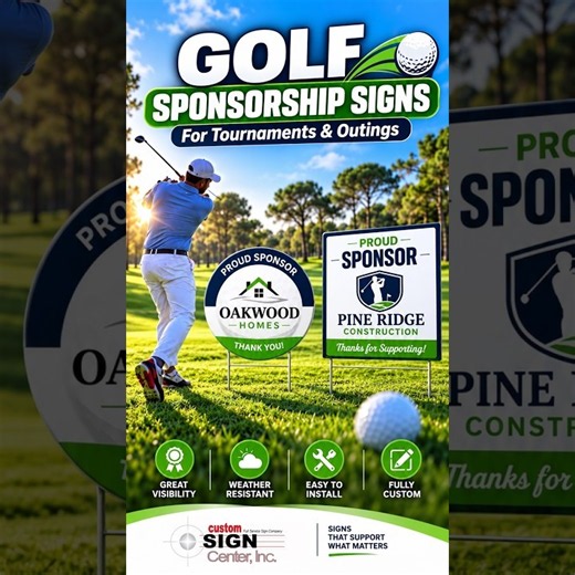 Golf Sponsorship Signs | Custom Signs for Tournaments & Outings