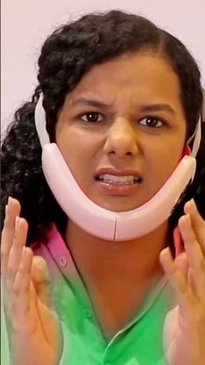 Slayy point wearing smart jawline device in - Trying Dumbest "Smart" Products For Daily Life