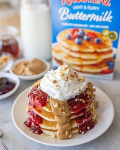 Peanut Butter & Jelly Pancakes | Krusteaz