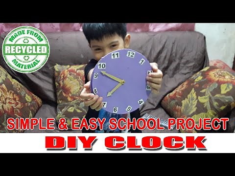 DIY Clock | Simple and Easy School Project Made of Cardboard / Recycled Materials
