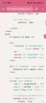 Using Gemini API in WebView in Sketchware