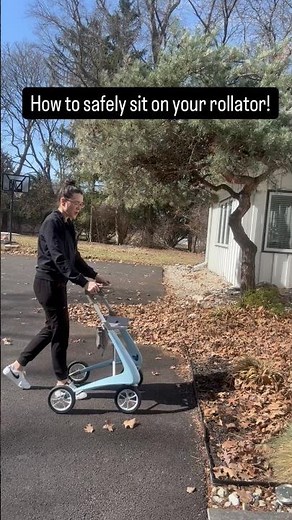 How to safely sit on your rollator! #physicaltherapy #seniorcare #caregiver #rollator #caregivertips