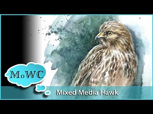Hawk Painting – Watercolor, Gouache, Colored Pencil, Mixed Media