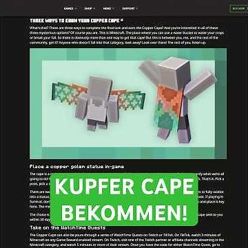 Minecraft KUPFER CAPE kostenlos bekommen!