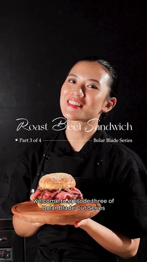 Tokusen Wagyu Beef on Instagram: "[BOLAR BLADE SERIES PART 3] This time, using a Sous Vide cooking method, Chef @ashleyclarisew turned Tokusen’s Bolar Blade into a tender Roast Beef. Assembled into a sandwich, all the ingredients complument the rich flavors of Tokusen’s Wagyu Beef. Check our link in bio for the full recipe."