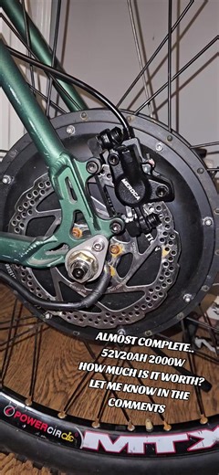 52v20ah 2000w. used 2000w wheel/battery/controller. new throttle/display/hydros/sprocket/ chain/torquearms/seat #ebikes #EBIKE #BIKELIFE #UKBIKELIFE #FYP