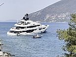 Moment luxury megayacht starts sinking off Greek holiday island