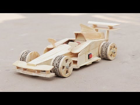 How to make amazing F1 racing car from Popsicle sticks - Popsicle stick DIY