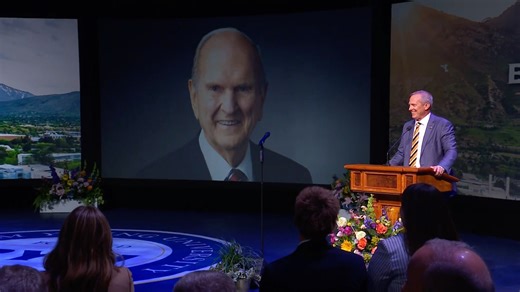 Happy Birthday to President Russell M. Nelson, from all of us at BYU! Thank you for your lifetime of leadership and for your inspiring messages, delivered at BYU devotionals and around the world. #BYUDevo #PresidentNelson101 | BYU Speeches