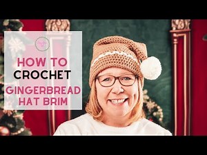 Gingerbread Hat Brim Crochet Pattern | Crochet Christmas Hat Trio