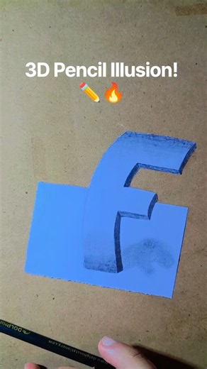 Easy 3D Pencil Trick! ✍️ #shorts
