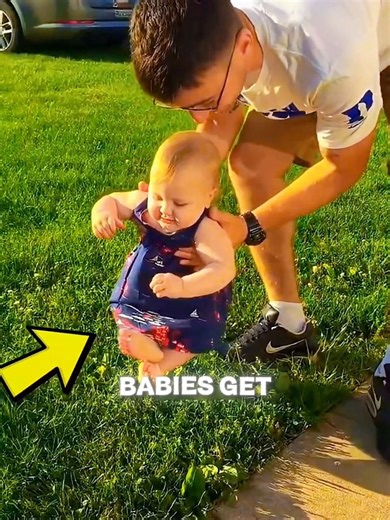 Why Babies Cry When They Touch Grass 😮 #shorts