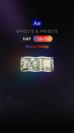 XO MULTIMEDIA on Instagram: "Day 16/90 – Wave Warp Effect 🌊 Welcome to Day 16 of our 90 Days After Effects Challenge! Today we’re exploring the Wave Warp Effect — a super handy tool to create flowing, wavy, or distortion-style animations that bring life to static visuals! ⚡️ ✨ What is Wave Warp? Wave Warp distorts your layer in a wave pattern, making it look like it’s moving through water, heat, or sound waves. Perfect for text, backgrounds, or flag-like animations! 🏳️ ✨ How to Use: Go to Effe