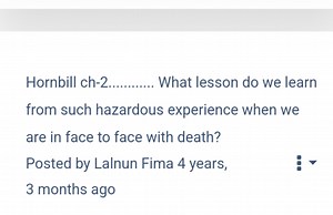 Hornbill ch-2  What lesson do we learn from such hazardous expe... | Filo